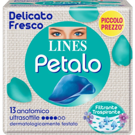 LINES PETALO BLU ASSORBENTE ANATOMICO 13 PEZZI LINES PETALO BLU ASSORBENTE ANATOMICO 13 PEZZI