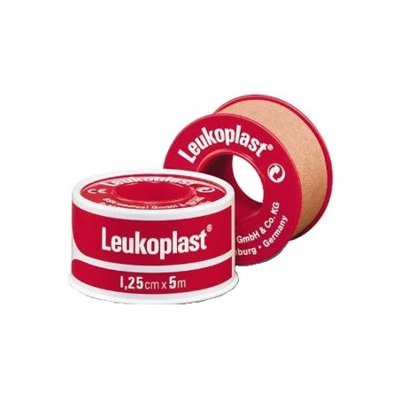 CEROTTO CHIRURGICO PER FISSAGGIO MEDICAZIONI IN ROCCHETTO LEUKOPLAST SUPPORTO VISCOSA COLOR PELLE MASSA ADESIVA CAUCCIU' OSSIDO 