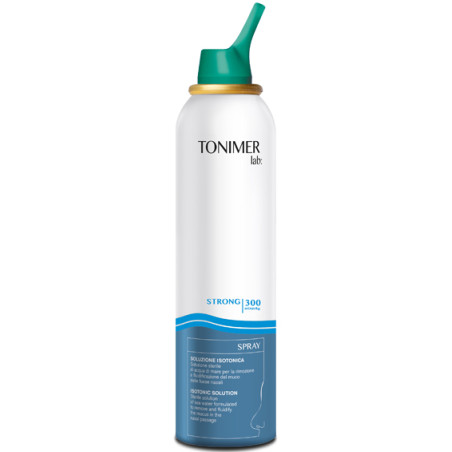 Flacone da 200 ml di Tonimer Lab Strong Spray Nasale, utile per liberare il naso dal muco in caso di raffreddore. Flacone da 200 ml di Tonimer Lab Strong Spray Nasale, utile per liberare il naso dal muco in caso di raffreddore.