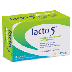 Lacto 5 Integratore Di Probiotici Per L'Intestino 10 Buste Orosolubili