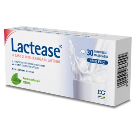 LACTEASE 4500 FCC AROMA MENTA 30 COMPRESSE MASTICABILI LACTEASE 4500 FCC AROMA MENTA 30 COMPRESSE MASTICABILI