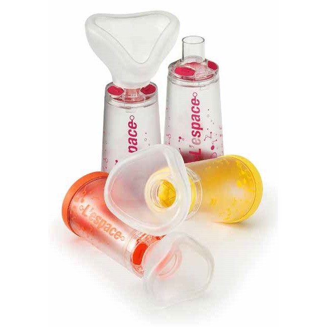 CAMERA DISTANZIATRICE PER EROGATORI SPRAY PREDOSATI L'ESPACE 220ML PER NEONATI SPAZIO MORTO 34ML CON MASCHERA VALVOLA INSPIRAZIO CAMERA DISTANZIATRICE PER EROGATORI SPRAY PREDOSATI L'ESPACE 220ML PER NEONATI SPAZIO MORTO 34ML CON MASCHERA VALVOLA INSPIRAZIO
