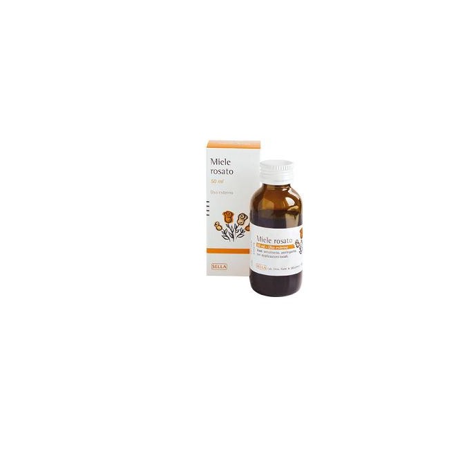 Flacone da 50 ml di Sella Miele Rosato, rimedio disinfettante per le ferite. Flacone da 50 ml di Sella Miele Rosato, rimedio disinfettante per le ferite.