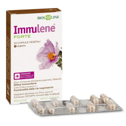 Confezione da 20 capsule di Biosline Immulene Forte Integratore Per Supportare Le Difese Immunitarie.