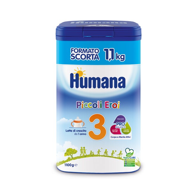 Barattolo da 1100 gr di Humana 3 Probalance Latte di Crescita per bambini da 1 anno in su. Barattolo da 1100 gr di Humana 3 Probalance Latte di Crescita per bambini da 1 anno in su.
