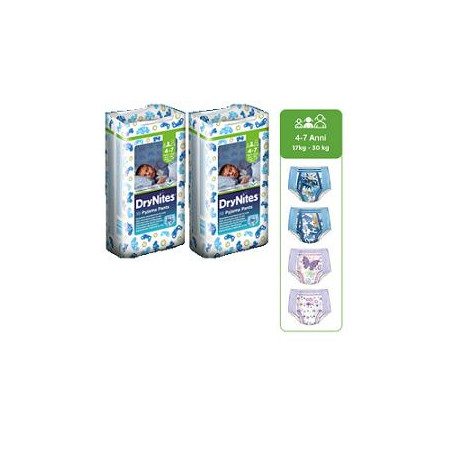 PANNOLINO HUGGIES DRYNITES BOY PYJAMA PANTS 4/7 ANNI MEDIUM 17/30KG 10 PEZZI PANNOLINO HUGGIES DRYNITES BOY PYJAMA PANTS 4/7 ANNI MEDIUM 17/30KG 10 PEZZI