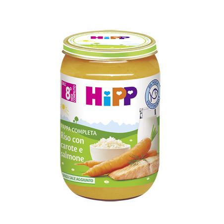 HIPP PAPPA PRONTA RISO CAROTE SALMONE 220 G HIPP PAPPA PRONTA RISO CAROTE SALMONE 220 G