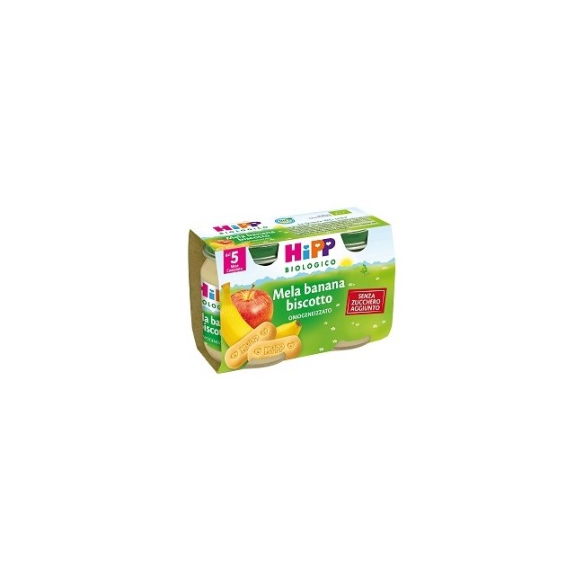 HIPP BIO OMOGENEIZZATO MELA BANANA BISCOTTO 2X125 G HIPP BIO OMOGENEIZZATO MELA BANANA BISCOTTO 2X125 G