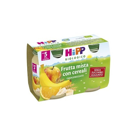 HIPP BIO HIPP BIO OMOGENEIZZATO FRUTTA MISTA CON CEREALI 2X125 G HIPP BIO HIPP BIO OMOGENEIZZATO FRUTTA MISTA CON CEREALI 2X125 G
