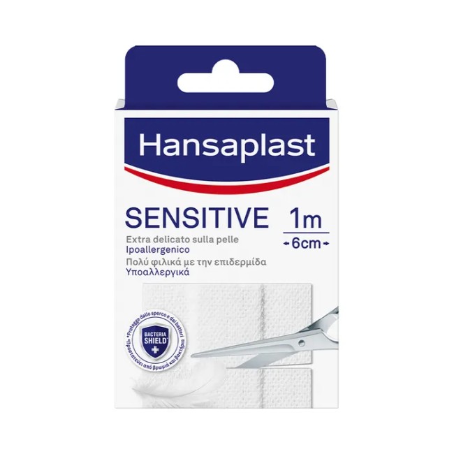HANSAPLAST STRISCIA SENSITIVE PRETAGLIATA 1X6CM 10 PEZZI HANSAPLAST STRISCIA SENSITIVE PRETAGLIATA 1X6CM 10 PEZZI