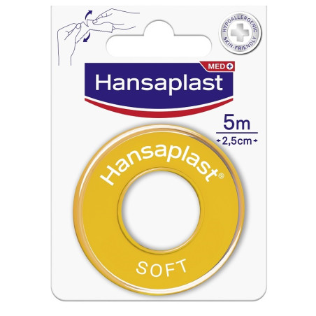 CEROTTO MEDICATO IN ROCCHETTO HANSAPLAST SOFT M5X2,5CM CEROTTO MEDICATO IN ROCCHETTO HANSAPLAST SOFT M5X2,5CM
