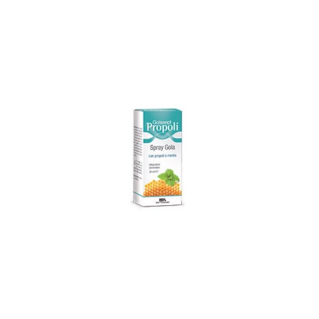Flacone spray da 30 ml. di Golasept Propoli Spray Gola, spray utile negli adulti in caso di mal di gola. Flacone spray da 30 ml. di Golasept Propoli Spray Gola, spray utile negli adulti in caso di mal di gola.