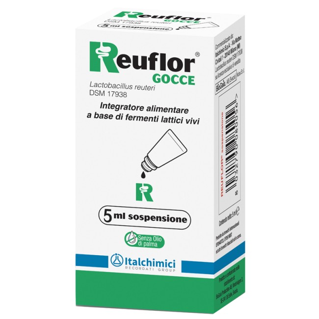 Flacone da 5 Ml di reuflor integratore di fermenti lattici vivi per il benessere intestinale Flacone da 5 Ml di reuflor integratore di fermenti lattici vivi per il benessere intestinale