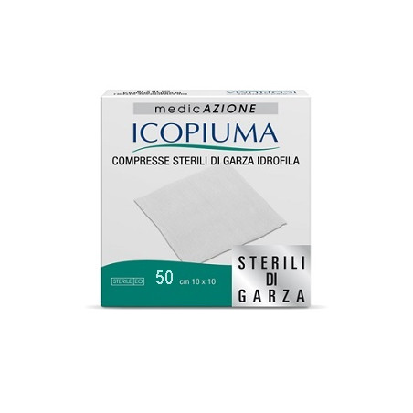 GARZA COMPRESSA IDROFILA ICOPIUMA 10X10CM 50 PEZZI