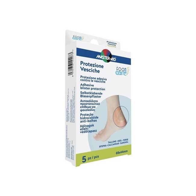 IDROCOLLOIDE MASTER-AID FOOTCARE VESCICHE TALLONE 69X44 MM 5 PEZZI A1