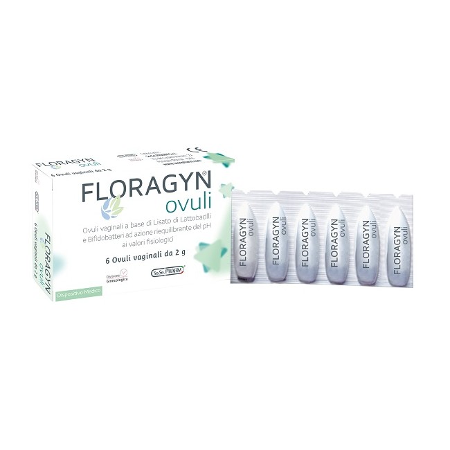 Floragyn Ovuli Per Regolare Il pH Vaginale 6 Pezzi Floragyn Ovuli Per Regolare Il pH Vaginale 6 Pezzi