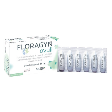 Floragyn Ovuli Per Regolare Il pH Vaginale 6 Pezzi
