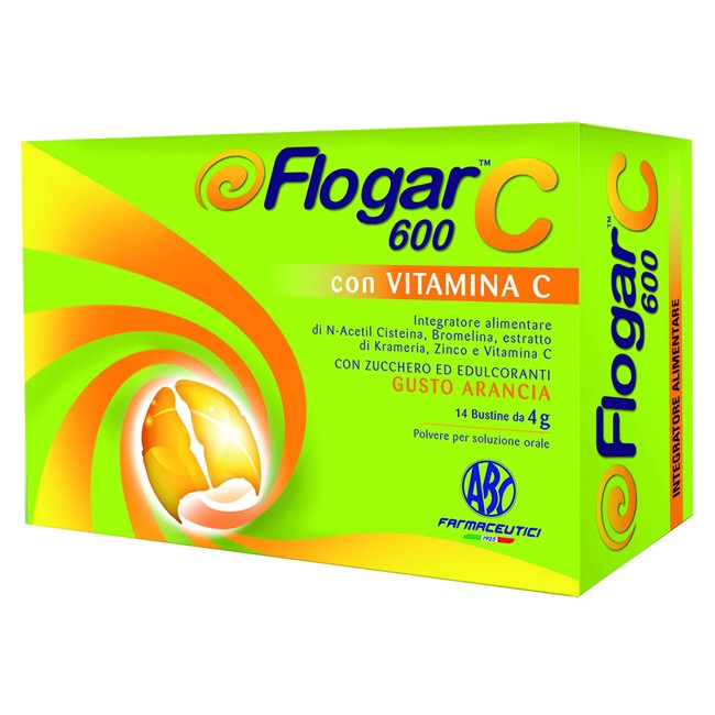 FLOGAR C 600 CON VITAMINA C 14 BUSTINE GUSTO ARANCIA FLOGAR C 600 CON VITAMINA C 14 BUSTINE GUSTO ARANCIA