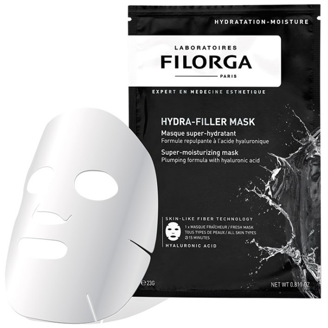 Confezione da 1 pezzo contenente Filorga Hydra Filler Mask Maschera Viso Idratante Illuminante. Confezione da 1 pezzo contenente Filorga Hydra Filler Mask Maschera Viso Idratante Illuminante.