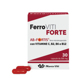 Confezione da 30 capsule di Marco Viti Ferroviti Forte Integratore Di Ferro E Vitamine.