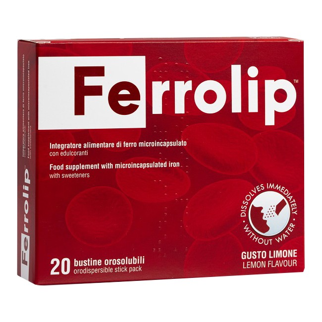 FERROLIP 20 BUSTINE OROSOLUBILI GUSTO LIMONE FERROLIP 20 BUSTINE OROSOLUBILI GUSTO LIMONE