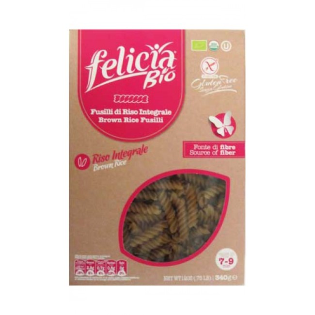 FELICIA BIO RISO INTEGRALE FUSILLI 340 G FELICIA BIO RISO INTEGRALE FUSILLI 340 G