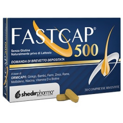 Confezione da 30 compresse di Fastcap 500 Integratore Per Il Benessere Del Cuoio Capelluto.
