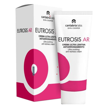 Tubo da 30 ml di Eutrosis AR, crema anti-arrossamento per pelle affetta da rosacea. Tubo da 30 ml di Eutrosis AR, crema anti-arrossamento per pelle affetta da rosacea.