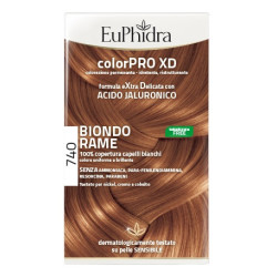 Confezione contenente Euphidra Colorpro XD Gel COlorante per Capelli Biondo Rame 740