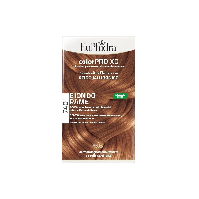 EUPHIDRA COLORPRO XD 740 BIONDO RAME GEL COLORANTE CAPELLI IN FLACONE + ATTIVANTE + BALSAMO + GUANTI EUPHIDRA COLORPRO XD 740 BIONDO RAME GEL COLORANTE CAPELLI IN FLACONE + ATTIVANTE + BALSAMO + GUANTI