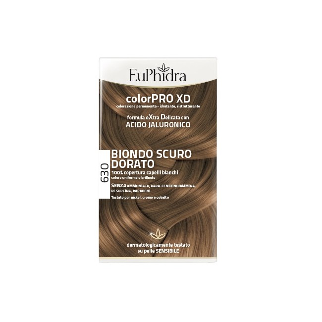 EUPHIDRA COLORPRO XD 630 BIONDO SCURO DORATO GEL COLORANTE CAPELLI IN FLACONE + ATTIVANTE + BALSAMO + GUANTI EUPHIDRA COLORPRO XD 630 BIONDO SCURO DORATO GEL COLORANTE CAPELLI IN FLACONE + ATTIVANTE + BALSAMO + GUANTI