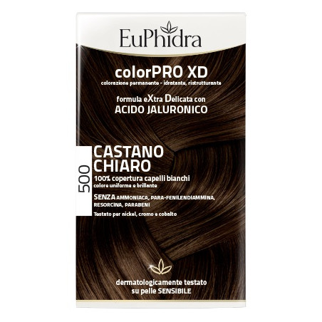 Confezione contenente Euphidra Colorpro XD Gel Colorante per Capelli Castano Chiaro 500