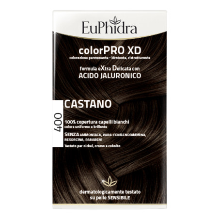 Confezione contenente Euphidra Colorpro XD Gel Colorante per Capelli Castano 400 Confezione contenente Euphidra Colorpro XD Gel Colorante per Capelli Castano 400