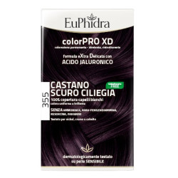 Confezione contenente Euphidra Colorpro XD Gel Colorante per Capelli Castano Scuro Ciliegia 355