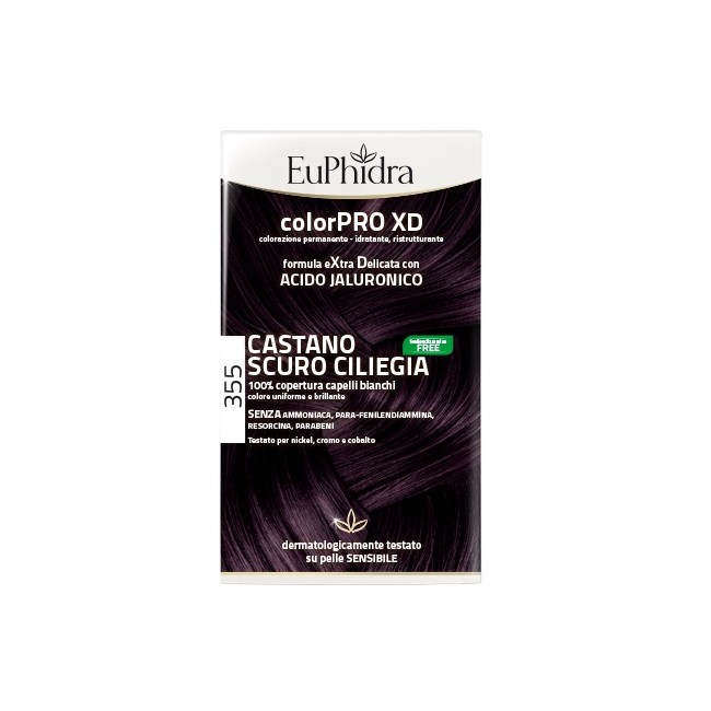 EUPHIDRA COLORPRO XD 355 CASTANO SCURO CILIEGIA GEL COLORANTE CAPELLI IN FLACONE + ATTIVANTE + BALSAMO + GUANTI EUPHIDRA COLORPRO XD 355 CASTANO SCURO CILIEGIA GEL COLORANTE CAPELLI IN FLACONE + ATTIVANTE + BALSAMO + GUANTI