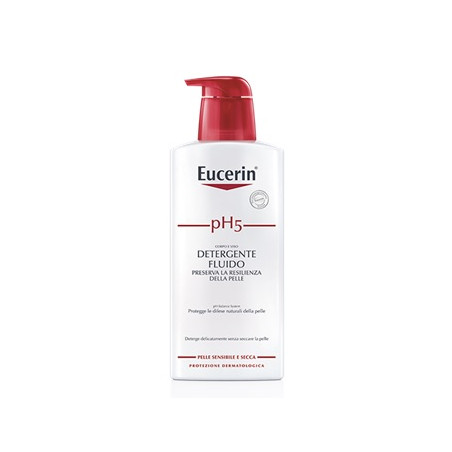 Flacone da 400 ml di Eucerin PH Fluido Detergente Delicato
