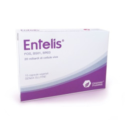 Entelis Integratore di Probiotici e Prebiotici 15 Capsule Vegetali