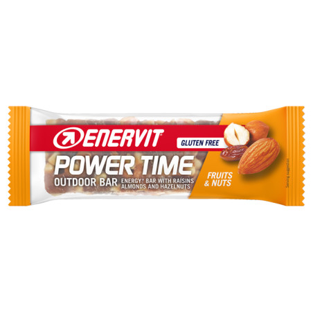 Barretta da 35 g di Enervit Time Frutta, barretta energetica per attività sportiva. Barretta da 35 g di Enervit Time Frutta, barretta energetica per attività sportiva.