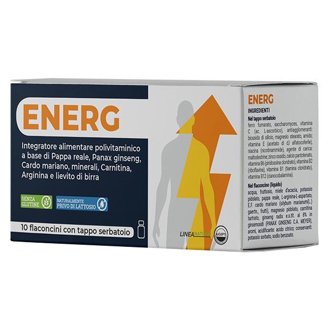 ENERG 10 FLACONCINI 10 ML CON TAPPO SERBATOIO ENERG 10 FLACONCINI 10 ML CON TAPPO SERBATOIO