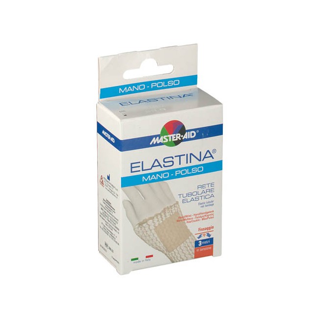 RETE TUBOLARE ELASTICA IPOALLERGENICA MASTER-AID ELASTINA MANO/POLSO 3 MT IN TENSIONE CALIBRO 3 CM RETE TUBOLARE ELASTICA IPOALLERGENICA MASTER-AID ELASTINA MANO/POLSO 3 MT IN TENSIONE CALIBRO 3 CM