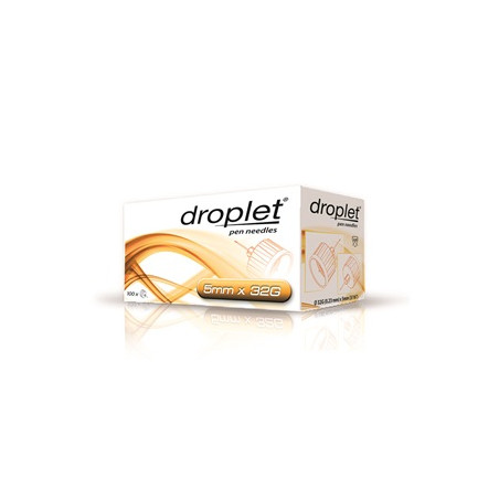 AGO PER PENNA DA INSULINA DROPLET 32 GAUGE 5 MM 100 PEZZI