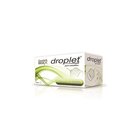 AGO PER PENNA DA INSULINA DROPLET COMFORT MAX 32 GAUGE 4 MM 100 PEZZI