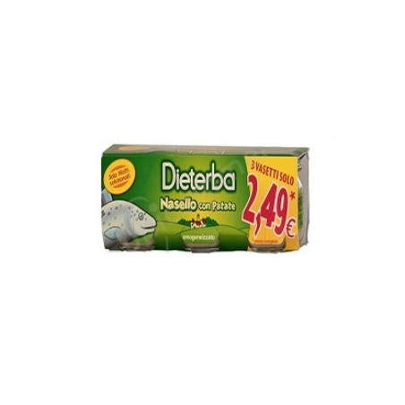 DIETERBA OMOGENEIZZATO NASELLO 3 PEZZI 80 G DIETERBA OMOGENEIZZATO NASELLO 3 PEZZI 80 G