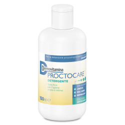 Flacone da 150 ml di Dermovitamina Proctocare, detergente per l'igiene anale e intima.