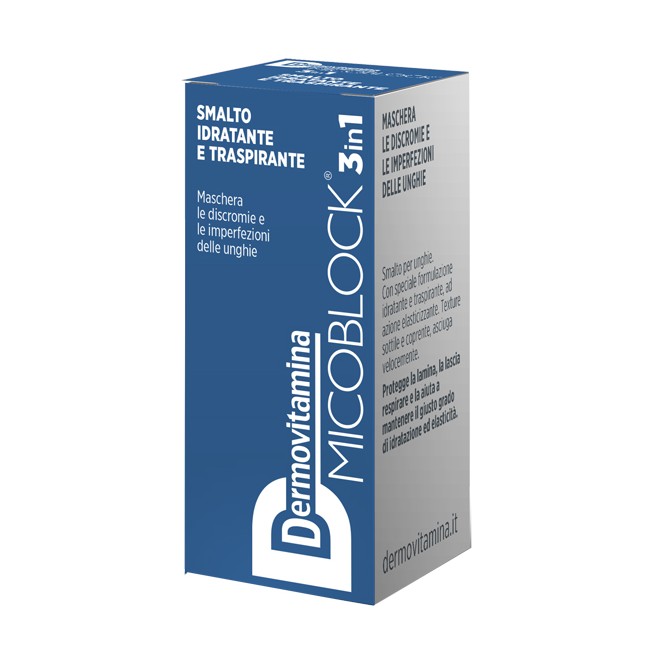 DERMOVITAMINA MICOBLOCK 3 IN 1 SMALTO IDRATANTE E TRASPIRANTE BLU 5 ML DERMOVITAMINA MICOBLOCK 3 IN 1 SMALTO IDRATANTE E TRASPIRANTE BLU 5 ML