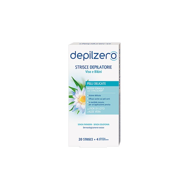 DEPILZERO STRISCE VISO E BIKINI 20 PEZZI DEPILZERO STRISCE VISO E BIKINI 20 PEZZI