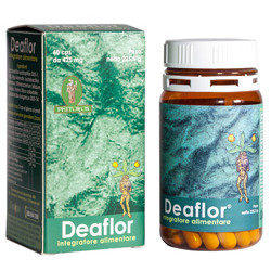 Confezione da 60 capsule di Deakos Deaflor, integratore di probiotici per il benessere intestinale.