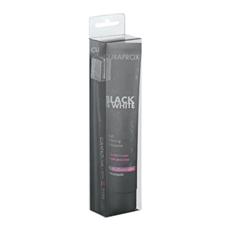 CURAPROX BLACK IS WHITE DENTIFRICI SBIANCANTI 1 DENTIFRICIO DA 90ML + 1 SPAZZOLINO CURAPROX BLACK IS WHITE DENTIFRICI SBIANCANTI 1 DENTIFRICIO DA 90ML + 1 SPAZZOLINO