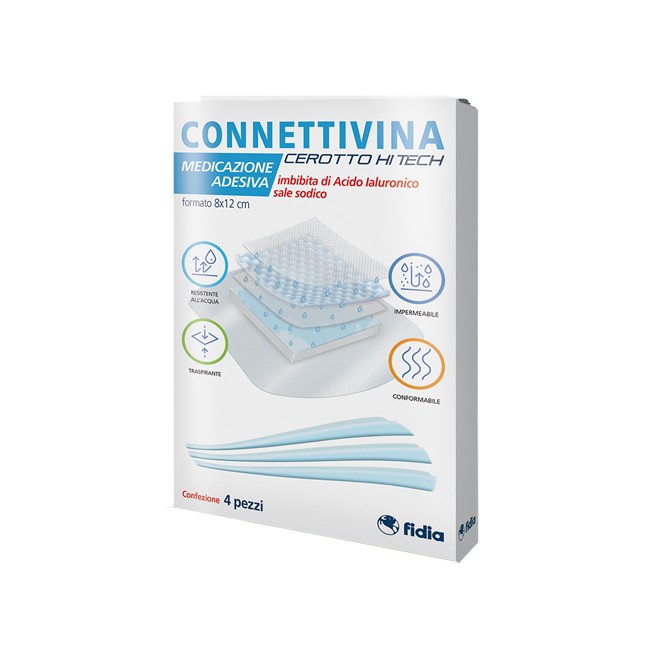CEROTTO CONNETTIVINA HITECH 8 X 12 CM 4 PEZZI CEROTTO CONNETTIVINA HITECH 8 X 12 CM 4 PEZZI