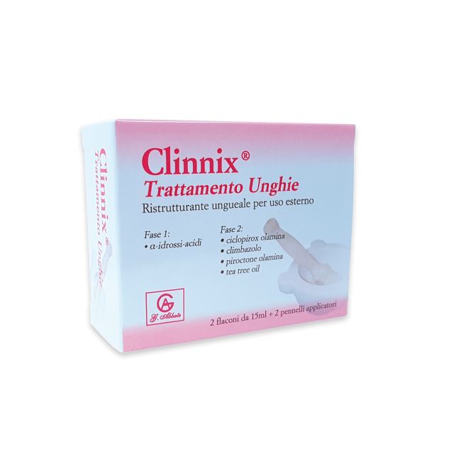 CLINNIX TRATTAMENTO UNGHIE 2 FLACONI 15 ML + 2 PENNELLI APPLICATORI CLINNIX TRATTAMENTO UNGHIE 2 FLACONI 15 ML + 2 PENNELLI APPLICATORI
